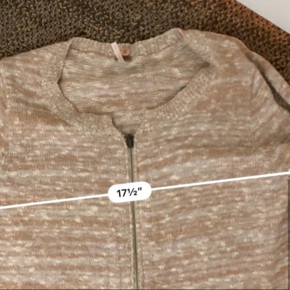 Free People tan brown zip up cardigan - Picture 5 of 6